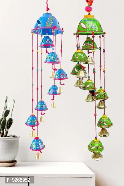 Home Decor wind Chimes Door Hanging Wall Hangings Set of 2(blue-green)