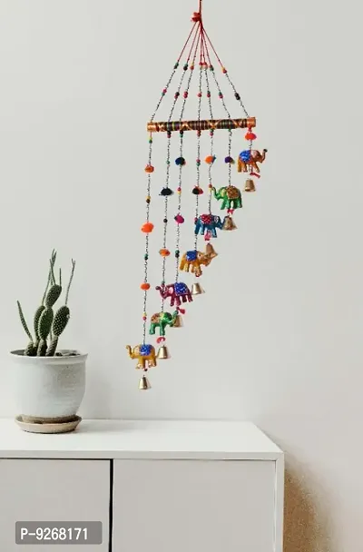 Elephant With Pipe Multi wind chimes with sound for balcony door hangings decoration wind chimes gift dreem catcher living room hall main dor home decor set of 1-thumb0