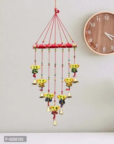 Ganesh multicolour wind chimes with sound for balcony Ganesh door hangings decoration windchimes set of 1