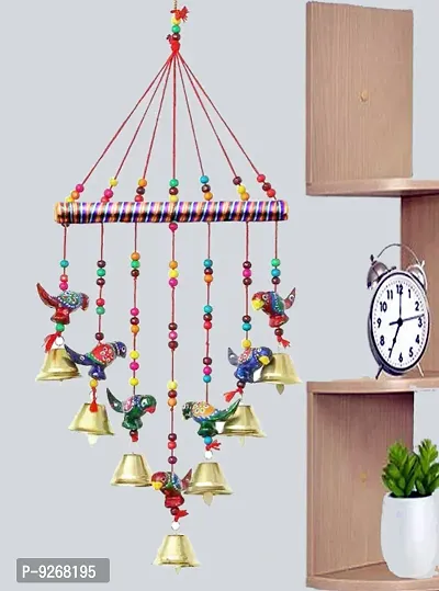 Home Decor Parrot wind chimes set of 1 wall hanging-thumb0