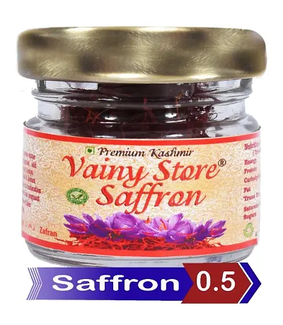 Premium Kashmiri Saffron / Kesar for Pregnant Women, Skin, Face, Food and Puja 1/2 (0.5) gm