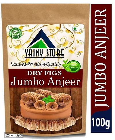 Premium Dried Afghani Anjeer 100g Pack Dried Figs Rich Source of Fibre Calcium  Iron Low in calories and Fat Free Non-GMO Dried Figs-thumb0