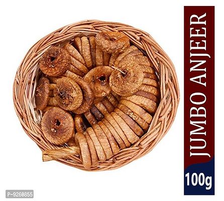 Premium Dried Afghani Anjeer 100g Pack Dried Figs Rich Source of Fibre Calcium  Iron Low in calories and Fat Free Non-GMO Dried Figs-thumb0