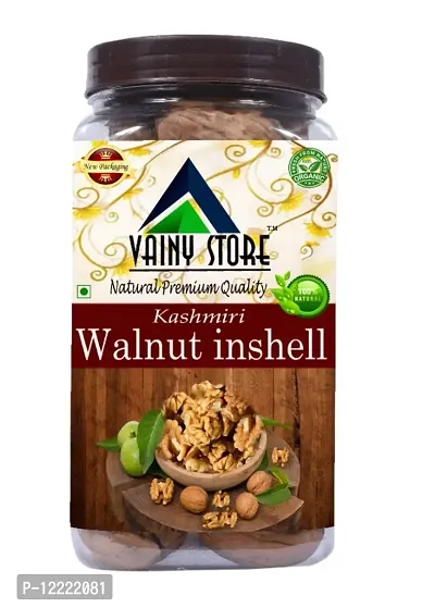 VAINY STORE Premium Kashmiri Kagzi Walnut in Shell (Sabut Akhrot) Pack of 250 Gram-thumb0