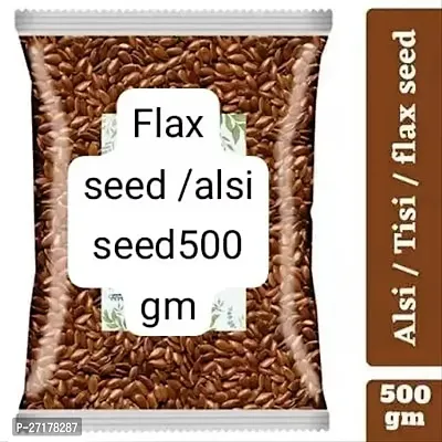 Organic Flax Seeds/Alsi/Avise Ginjalu/Tisi Seed Diet Food-500gm | 100% Organic | Chemical Free  Pesticides Free | Enhances Flavour | Unadlutrated | Omega 3 Fatty Acid-thumb0