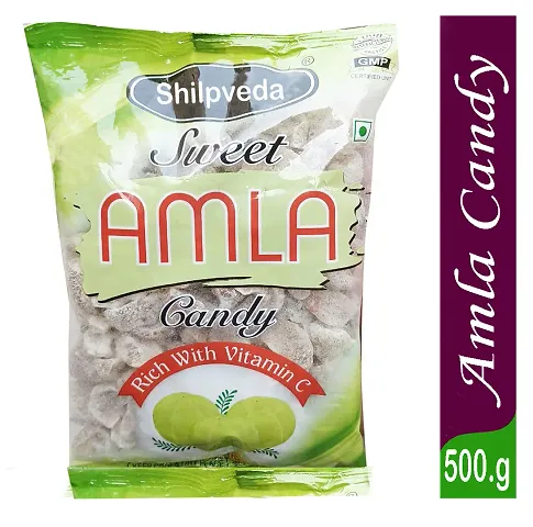 Dried Dry Sweet Amla Candy (Indian Gooseberry) (500gm, Pack of 1)