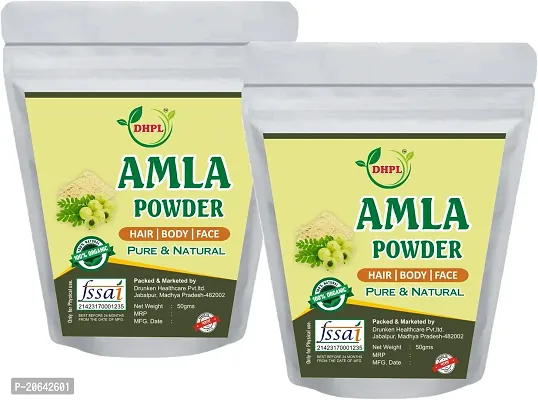 DHPL ORGANIC AMLA POWDER FOR HAIR|PACK OF 2|EACH PACK 50GM|100% ORGANIC AND NATURAL