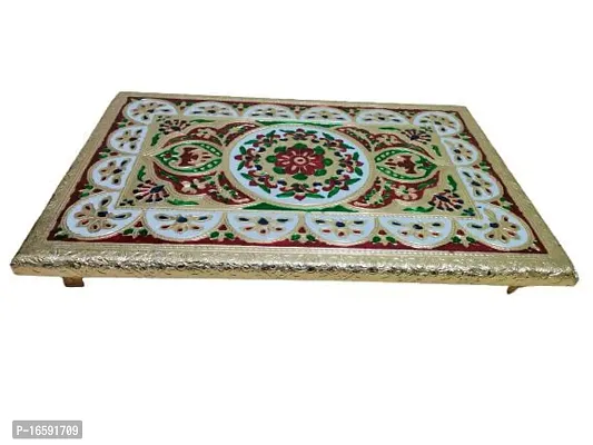 Multi Colour Handicraft Patla 12/18 Inch For Puja-thumb0