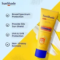 Sunshade Sunscreen SPF 50 PA+++ Lotion For Face  Body (50ml) Board spectrum Sunscreen  for UVA  UVB Protection Blue Light indoor  Outdoor Protection intense Hydration For all Skin Type-thumb2