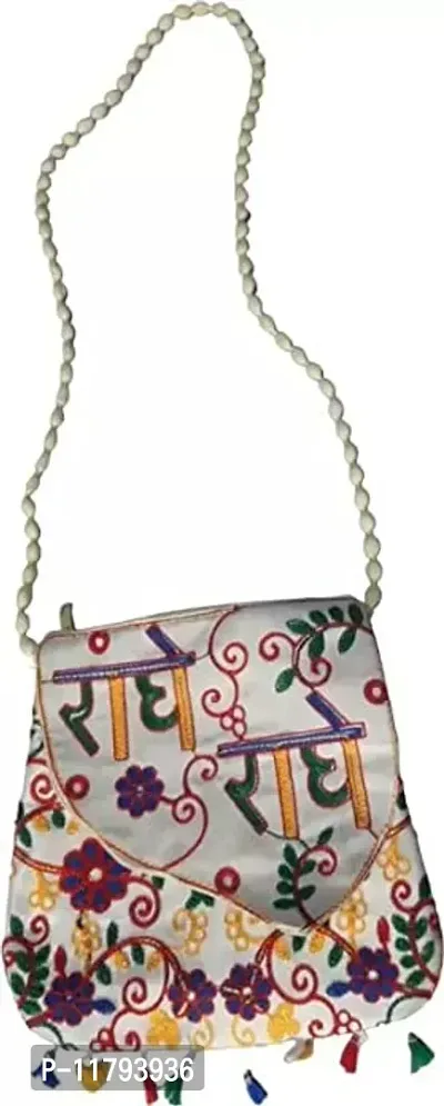 Stylish Velvet Embroidered Handicraft Sling Bags For Women