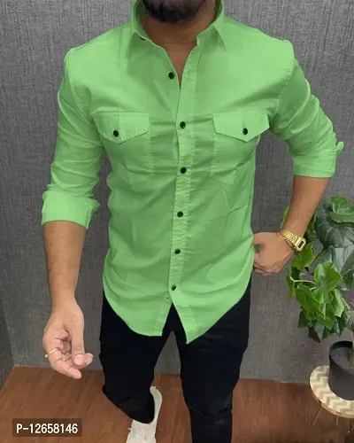 Double pocket Solid Shirt