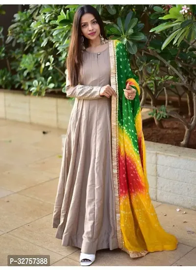 Blend Stitched Anarkali Gown