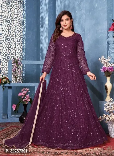 Blend Stitched Anarkali Gown