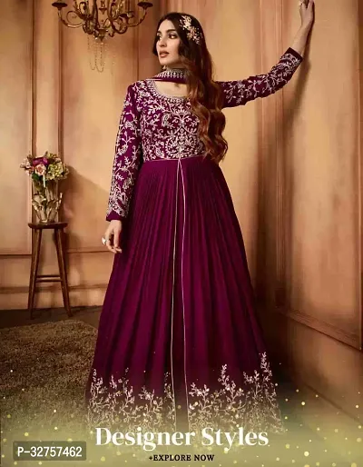 Blend Stitched Anarkali Gown-thumb0