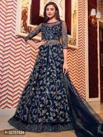 Blend Stitched Anarkali Gown-thumb0