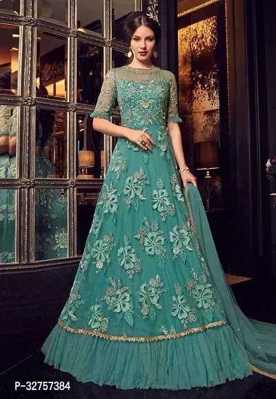 Blend Stitched Anarkali Gown-thumb0