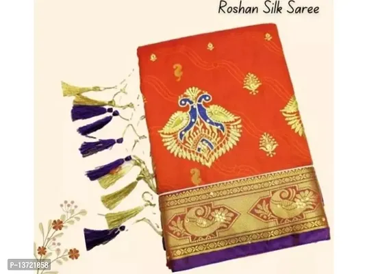 Fancy Satin Silk Saree with Blouse Piece for Women