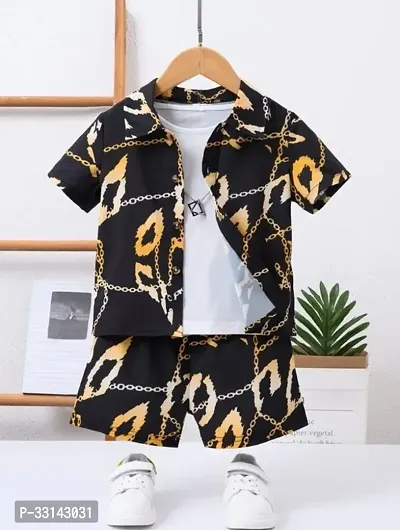 Fabulous Cotton Printed Shirts with Shorts For Boys