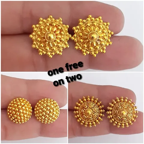 Multipack Gold Plated Traditional Earrings