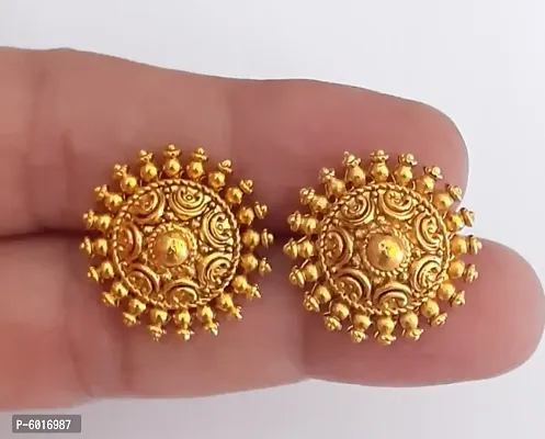 three gold plated  ear tops one tops free on two-thumb3