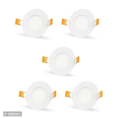 LED Round Ultra Slim Focus Conceal Light (Pure Cool White, 4 Watt) - Pack Of 5-thumb0