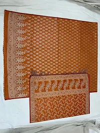 Elegant Mustard Cotton Printed Dress Material with Dupatta For Women-thumb1