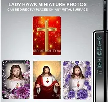 LADY HAWK Jesus Holy Cross Miniature Painting with magnetic backing. A Divine Gift for The Lord's Blessing. Directly sticks to any Metal Surface. Size 10x7cms Jesus Photo Frame Model Series - (G169)-thumb4