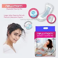 (4+6 Pregnancy Kit) 4 New Mom Maternity Pads Heavy Flow (850ml) + 6 Medium Size New Mom Pad Fixator Panty Washable and Reusable for Hip Size 78-88cm. Full Day or Overnight Protection-thumb2