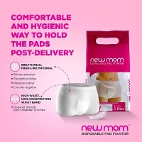 (4+6 Pregnancy Kit) 4 New Mom Maternity Pads Heavy Flow (850ml) + 6 Medium Size New Mom Pad Fixator Panty Washable and Reusable for Hip Size 78-88cm. Full Day or Overnight Protection-thumb3