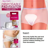 4+6 Pregnancy Kit - 4 New Mom Maternity Pads Heavy Flow (850ml) + 6 XL Size New Mom Pad Fixator Panty Washable and Reusable for Hip Size 101-112cm. Full Day or Overnight Protection-thumb3