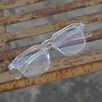 Spunky Stylish Transparent UV Protection Retro Square Sunglasses for Men Women-thumb1