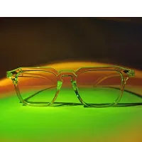 Spunky Stylish Transparent UV Protection Retro Square Sunglasses for Men Women-thumb3