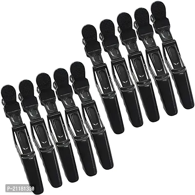 Truvic Professional Hair Styling Plastic Clips Sectioning Crocodile Hair Clips Duckbill Clips Section Clips, Non-Slip Hairdresser for Thick Hair Large Hairpin for Women, Black, Pack of 1