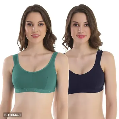 Pooja Ragenee Pure Cotton Sports bra for Womens (Pack Of 3)