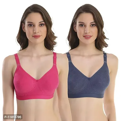 Pooja Ragenee Light Padded Cotton Mould bra for Womens (Pack Of 3)