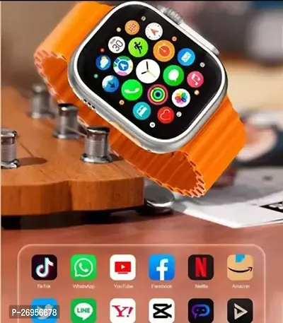 S8 Ultra SmartWatch With BT Series 8 Calling and Answer Full Touch Fitness Smart watch blood pressure and SpO2 monitor-thumb0