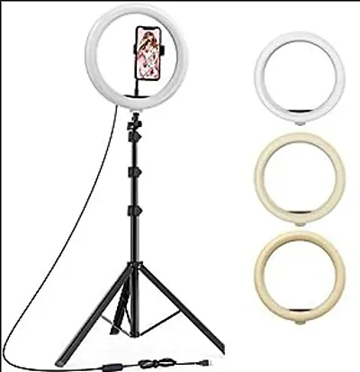 Ring Light new 10 Inch Selfie Ring Light, 3 Lights Color USB Adjustable LED Ring Light with 7.5 Feet Tripod Stand  Cell Phone Holder for YouTube Video and Live Makeup Photography