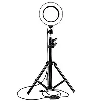 Ring Light new 10 Inch Selfie Ring Light, 3 Lights Color USB Adjustable LED Ring Light with 7.5 Feet Tripod Stand  Cell Phone Holder for YouTube Video and Live Makeup Photography-thumb1