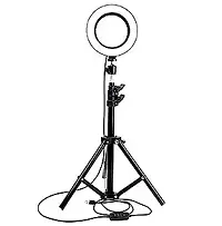 Ring Light 10 Inches LED Ring Light for Camera, and Video Shooting, Makeup with 7 Feet Long Foldable and Lightweight Ring Light Stand-thumb1