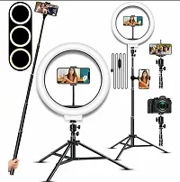 Ring Light 10 Inches LED Ring Light for Camera, and Video Shooting, Makeup with 7 Feet Long Foldable and Lightweight Ring Light Stand-thumb3