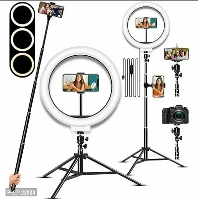Ring Light 10 Inches LED Ring Light for Camera, and Video Shooting, Makeup with 7 Feet Long Foldable and Lightweight Ring Light Stand-thumb4