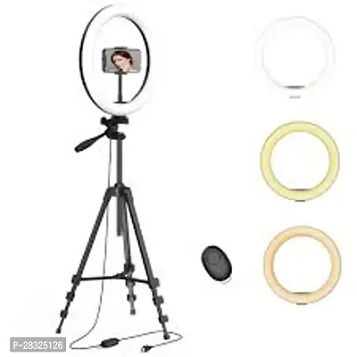 10 inch Ring Light with 7 Feet Tripod Stand for Phone 1.5M Collar mic | Camera | 3 Color Modes Light Makeup Vlogging (10inch mic)-thumb2