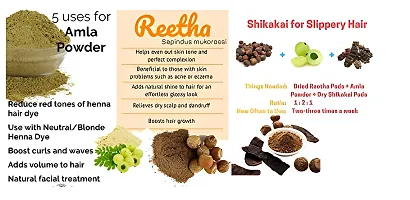 Natural Herbal Dry Amla, Reetha  Shikakai Combo Pack 150gm For Hair (50g Each)-thumb2