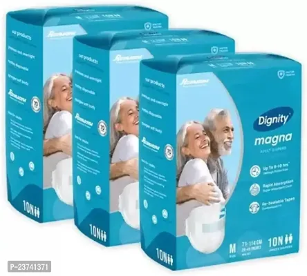 Romsons Dignity Magna Adult Diaper, Size-Medium, Waist Size 28 - 45, (Pack of 3) Adult Diapers - M-thumb0