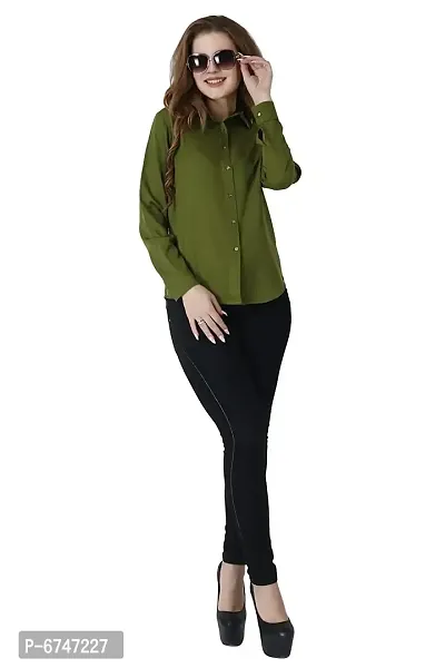 Trendy Crepe Casual Regular Fit Shirt For Women-thumb5