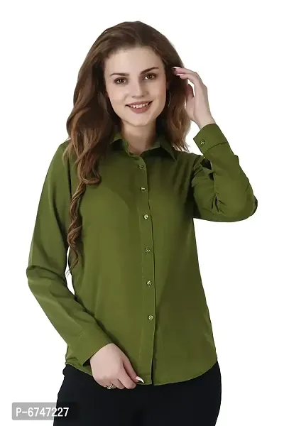 Trendy Crepe Casual Regular Fit Shirt For Women-thumb2