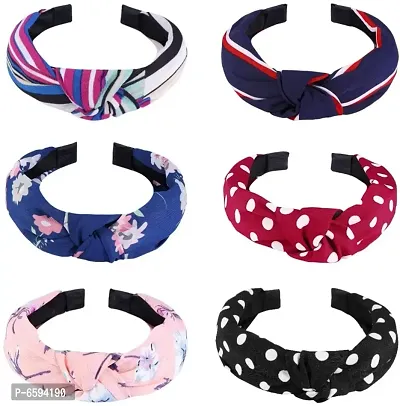 LACE IT Fashion Knotted Headbands for Women, 6 Pcs