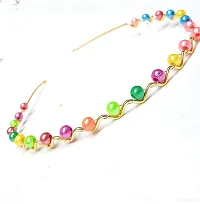 LACE IT Pearl Beads Hairband Studded Hair and Girls/Women (Pack of 6) Hair Band  (Multicolor)-thumb3