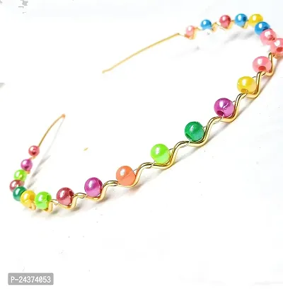 LACE IT Pearl Beads Hairband Studded Hair and Girls/Women (Pack of 6) Hair Band  (Multicolor)-thumb4