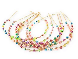 LACE IT Pearl Beads Hairband Studded Hair and Girls/Women (Pack of 6) Hair Band  (Multicolor)-thumb2